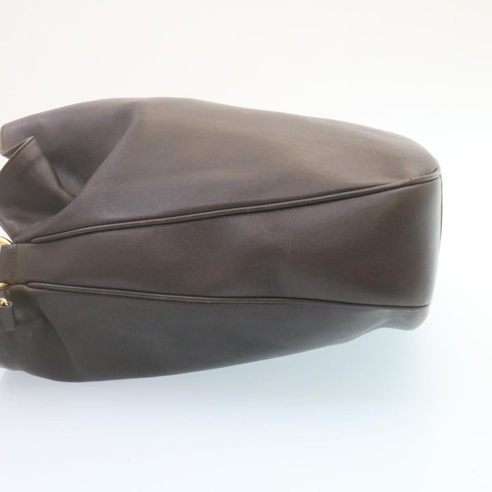 Gucci Bamboo 2Way Shoulder Bag Leather Dark Brown ki1542