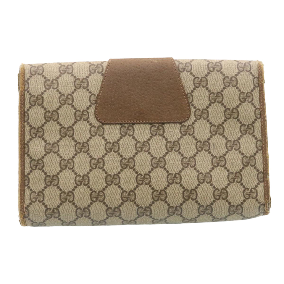 Gucci Web Sherry Line GG Canvas Clutch Bag Beige Red Green ki1633