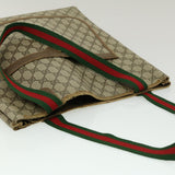 Gucci Web Sherry Line GG Canvas Tote Bag Red Green Brown ki1846