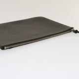 Gucci Clutch Bag Leather Bamboo Brown ki1847