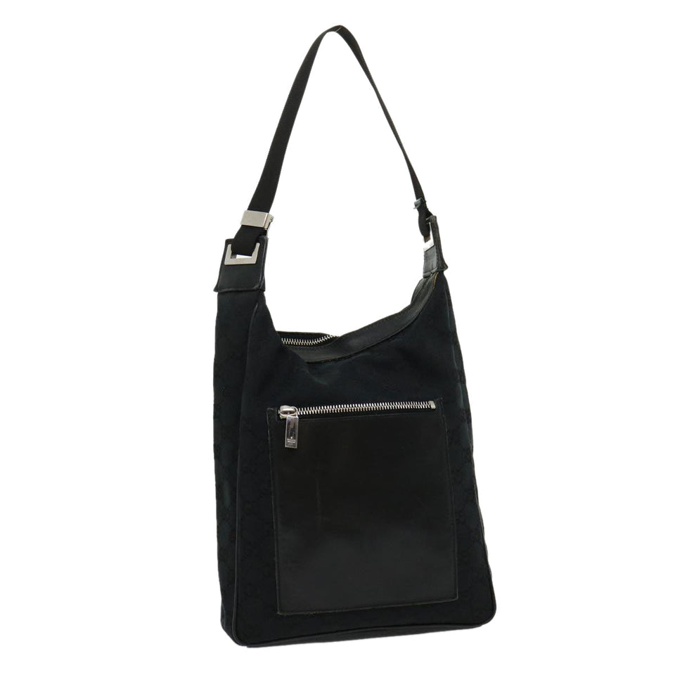 Gucci GG Canvas Shoulder Bag Black ki2082
