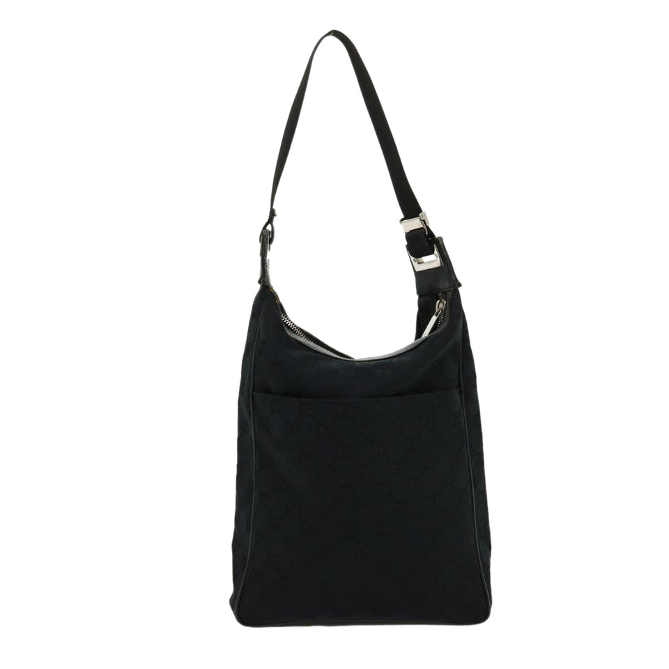 Gucci GG Canvas Shoulder Bag Black ki2082