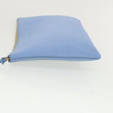 Gucci Bamboo Fringe Clutch Bag Leather Light Blue ki2160