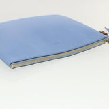 Gucci Bamboo Fringe Clutch Bag Leather Light Blue ki2160