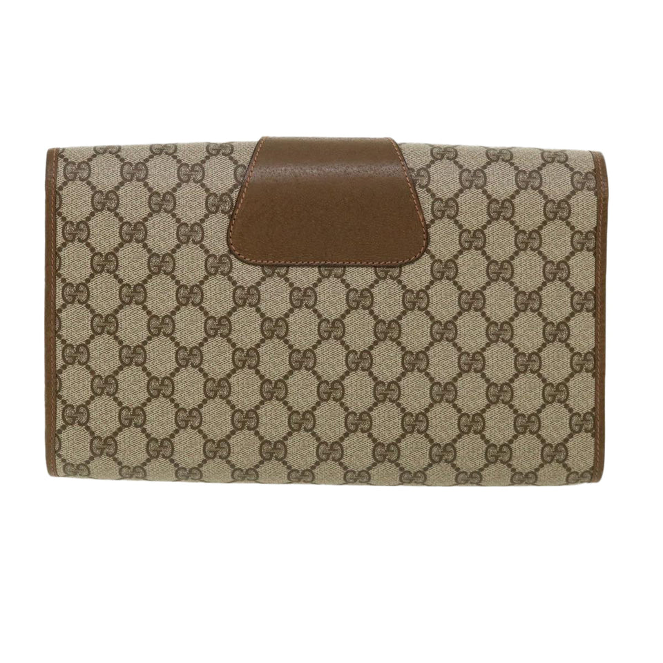 Gucci GG Canvas Clutch Bag Beige ki2173