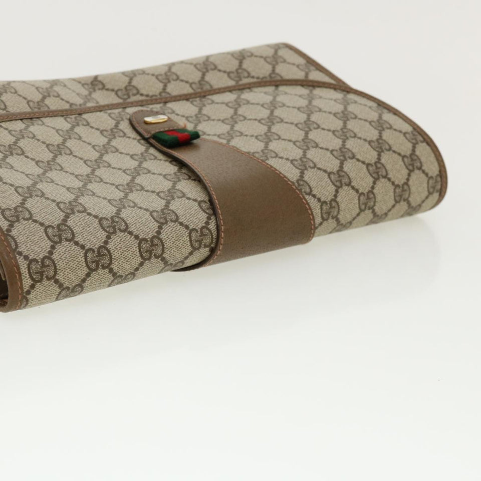 Gucci GG Canvas Clutch Bag Beige ki2173