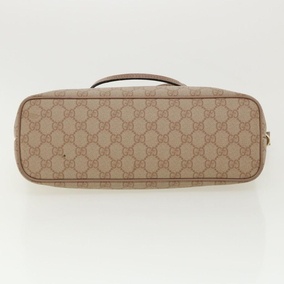 Gucci GG Canvas Hand Bag PVC Leather 2way Beige 353439 ki2174