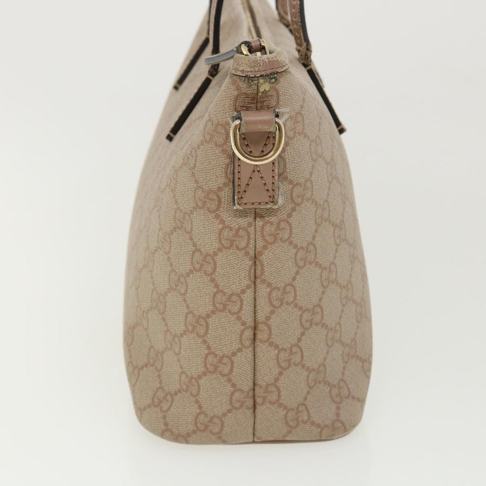 Gucci GG Canvas Hand Bag PVC Leather 2way Beige 353439 ki2174