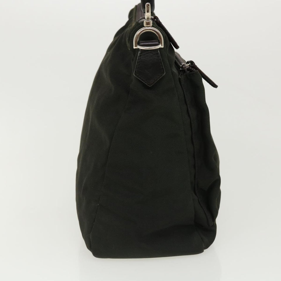 Gucci Bamboo Shoulder Bag Nylon 2way Khaki 00005092122 ki2191