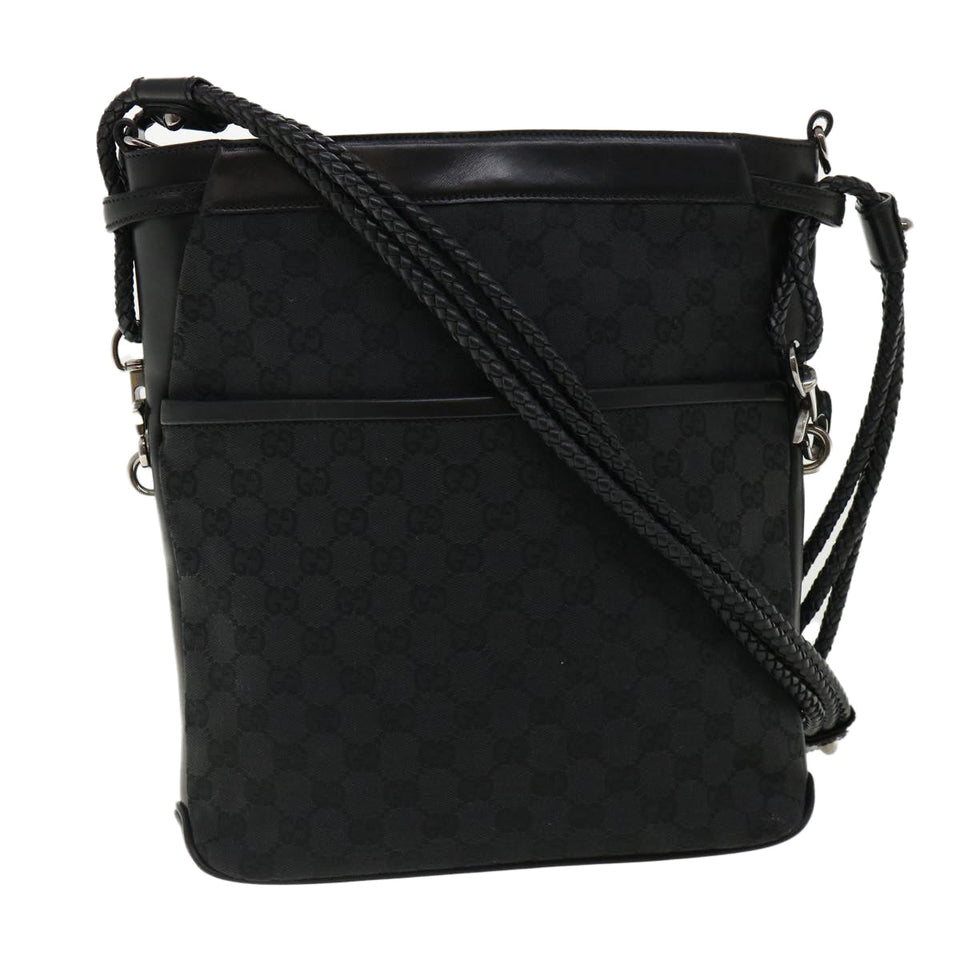 Gucci GG Canvas Shoulder Bag Black 1090972128 ki2297