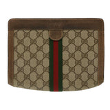 Gucci GG Canvas Web Sherry Line Clutch Bag Beige Red Green 8901001 ki2301