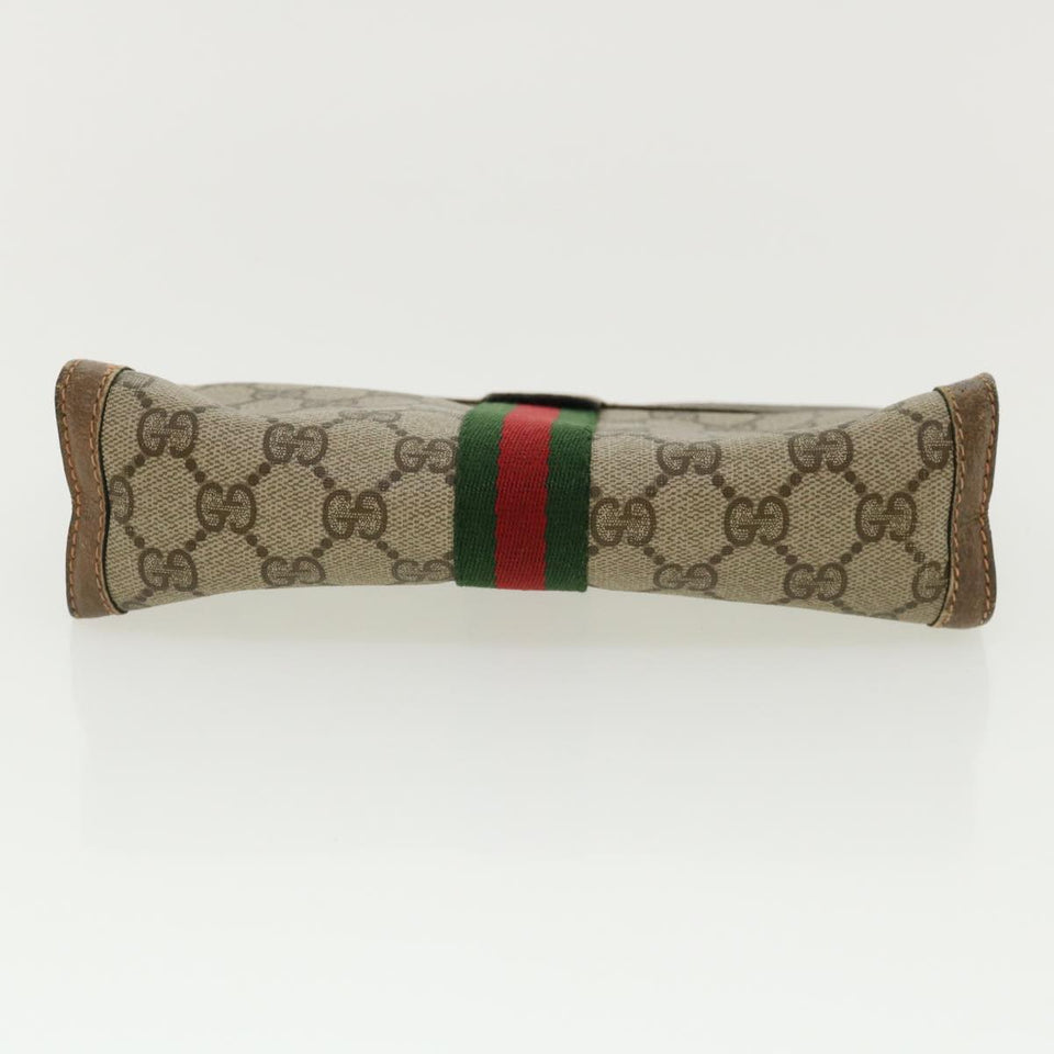 Gucci GG Canvas Web Sherry Line Clutch Bag Beige Red Green 8901001 ki2301