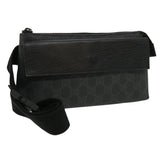 Gucci GG Canvas Waist Bag PVC Leather Black ki2372