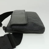 Gucci GG Canvas Waist Bag PVC Leather Black ki2372