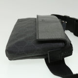 Gucci GG Canvas Waist Bag PVC Leather Black ki2372