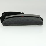 Gucci GG Canvas Waist Bag PVC Leather Black ki2372
