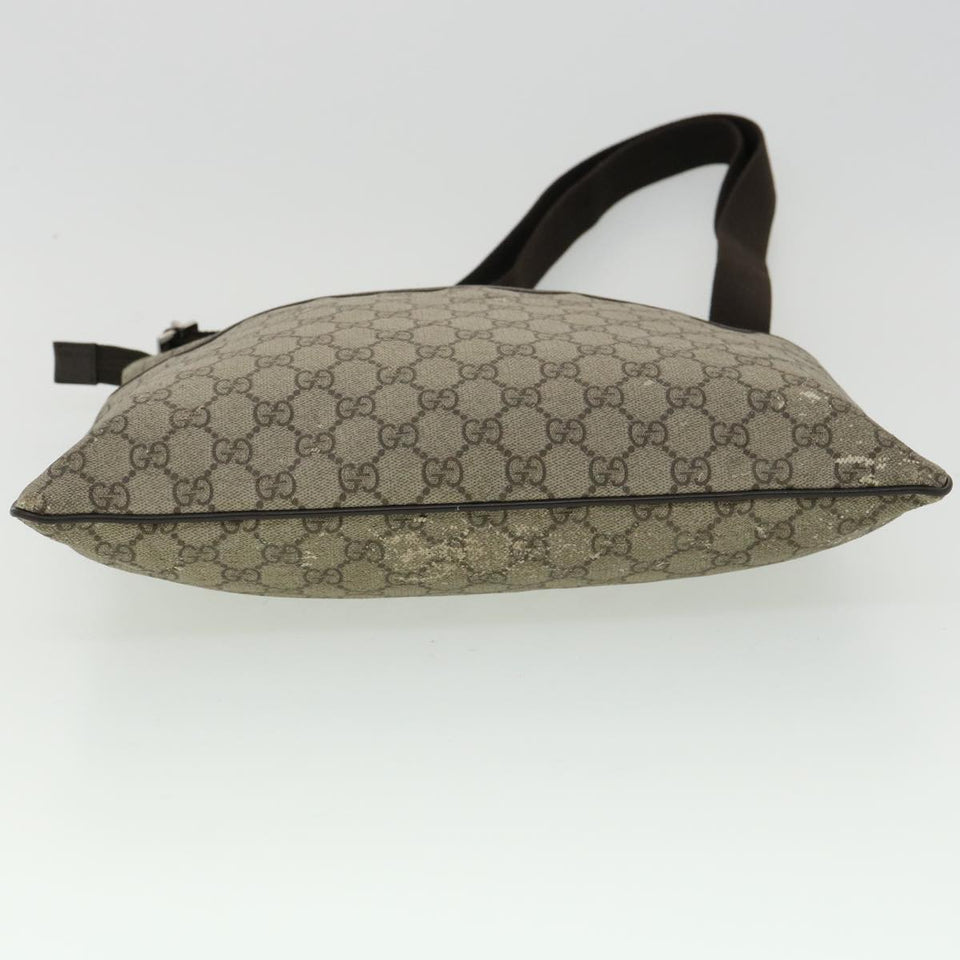 Gucci GG Canvas Shoulder Bag PVC Leather Beige ki2436