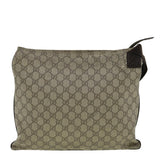 Gucci GG Canvas Shoulder Bag PVC Leather Beige ki2436