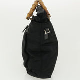 Gucci Bamboo Hand Bag Nylon Black ki2495