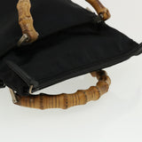 Gucci Bamboo Hand Bag Nylon Black ki2495