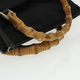 Gucci Bamboo Hand Bag Nylon Black ki2495