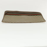 Gucci GG Canvas Web Sherry Line Clutch Bag Beige Red Green ki2511