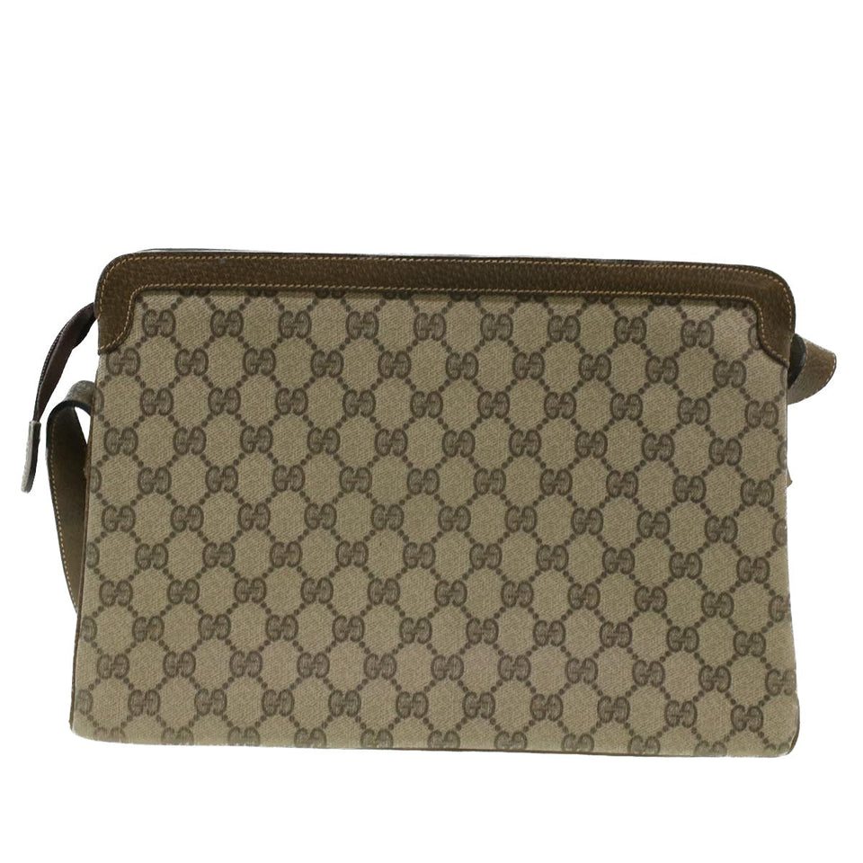 Gucci GG Canvas Web Sherry Line Shoulder Bag Beige Red Green ki2512