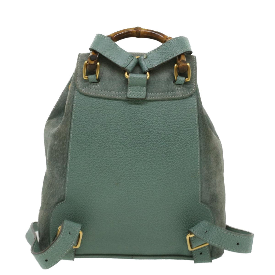 Gucci Backpack Suede Light Blue ki2563