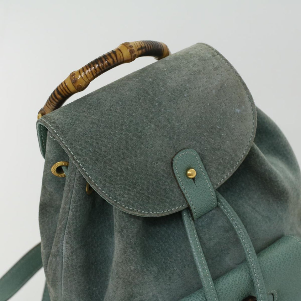 Gucci Backpack Suede Light Blue ki2563