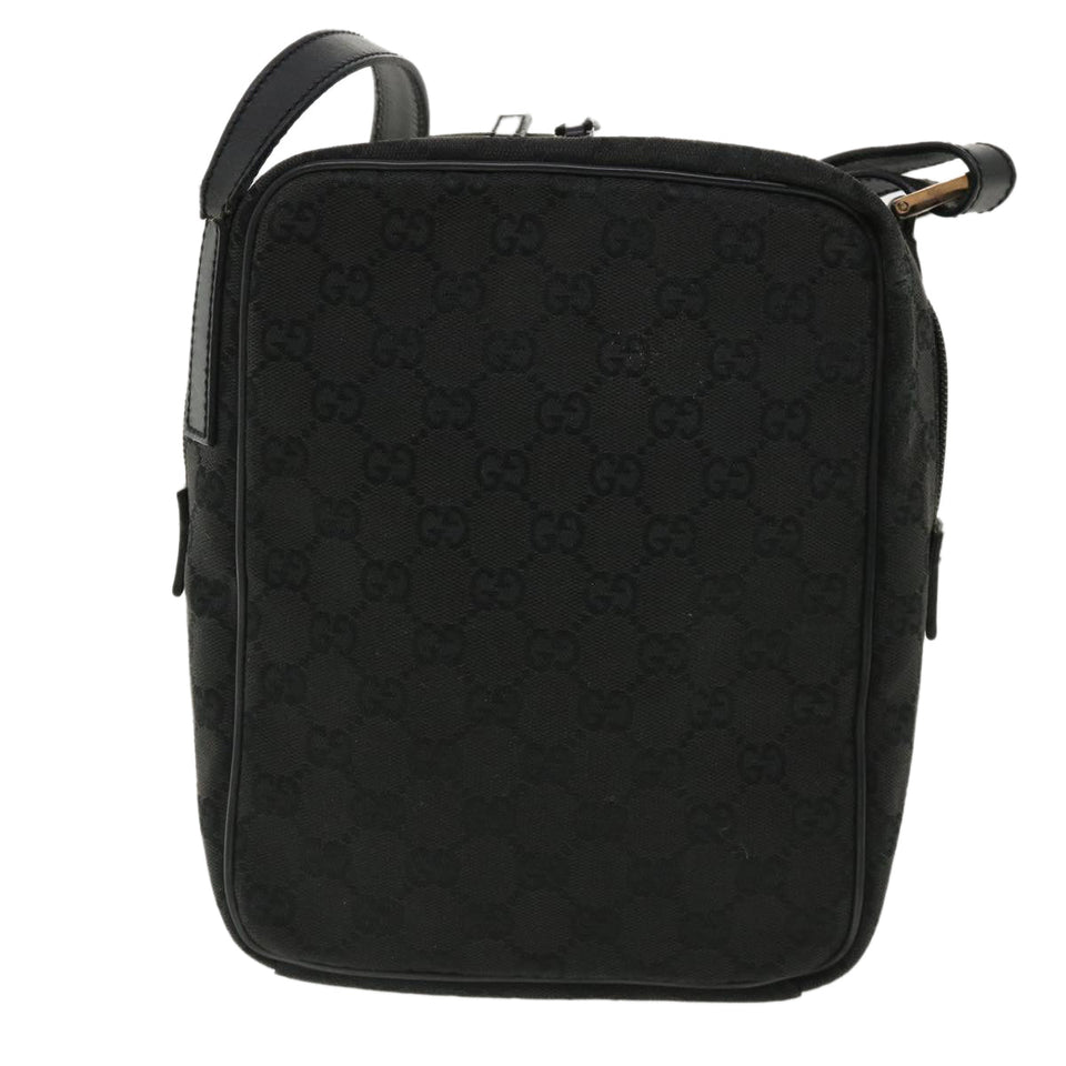 Gucci GG Canvas Shoulder Bag Canvas Black 03136 ki2642