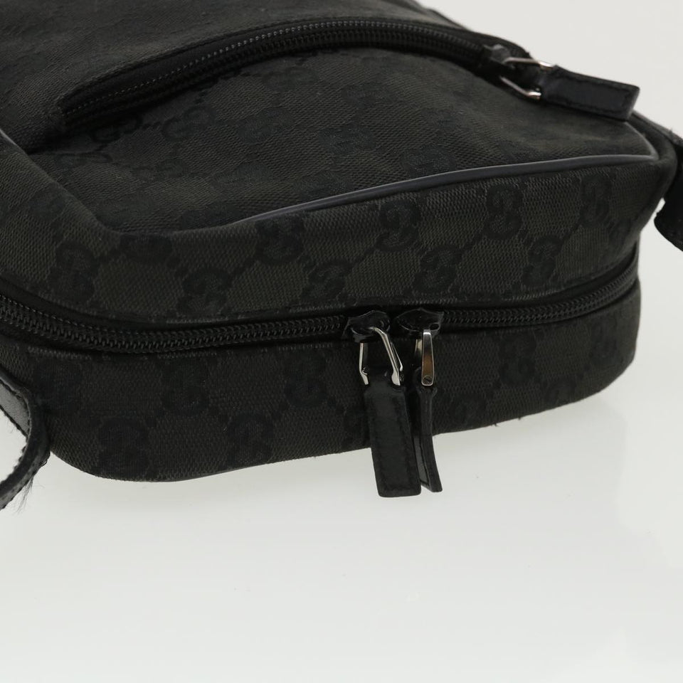 Gucci GG Canvas Shoulder Bag Canvas Black 03136 ki2642