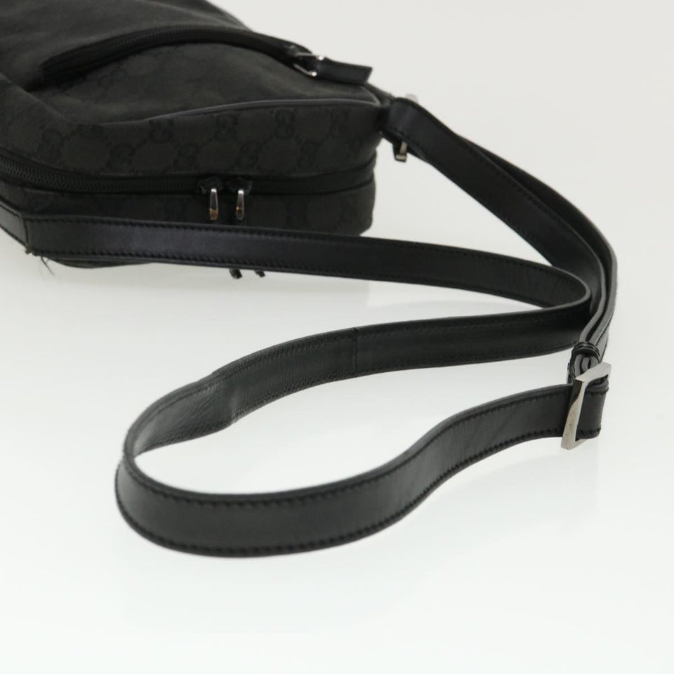 Gucci GG Canvas Shoulder Bag Canvas Black 03136 ki2642