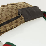Gucci Web Sherry Line GG Canvas Waist Bag Beige Green Red 28566 ki2644