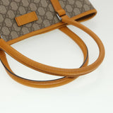 Gucci GG Canvas Tote Bag PVC Leather Orange Beige 114595 ki2771