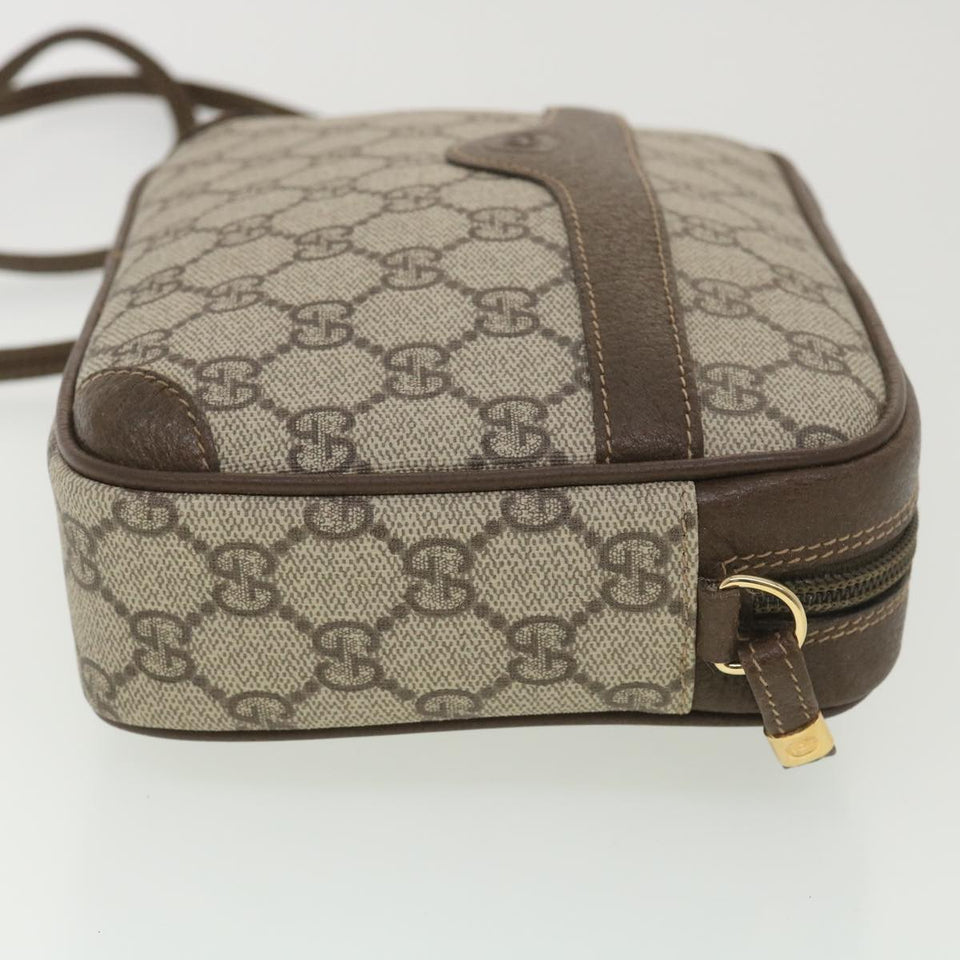 Gucci GG Canvas Shoulder Bag PVC Leather Beige ki2776