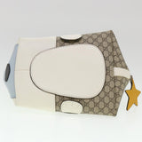 Gucci GG Canvas Bear Hand Bag PVC Leather Beige ki2797