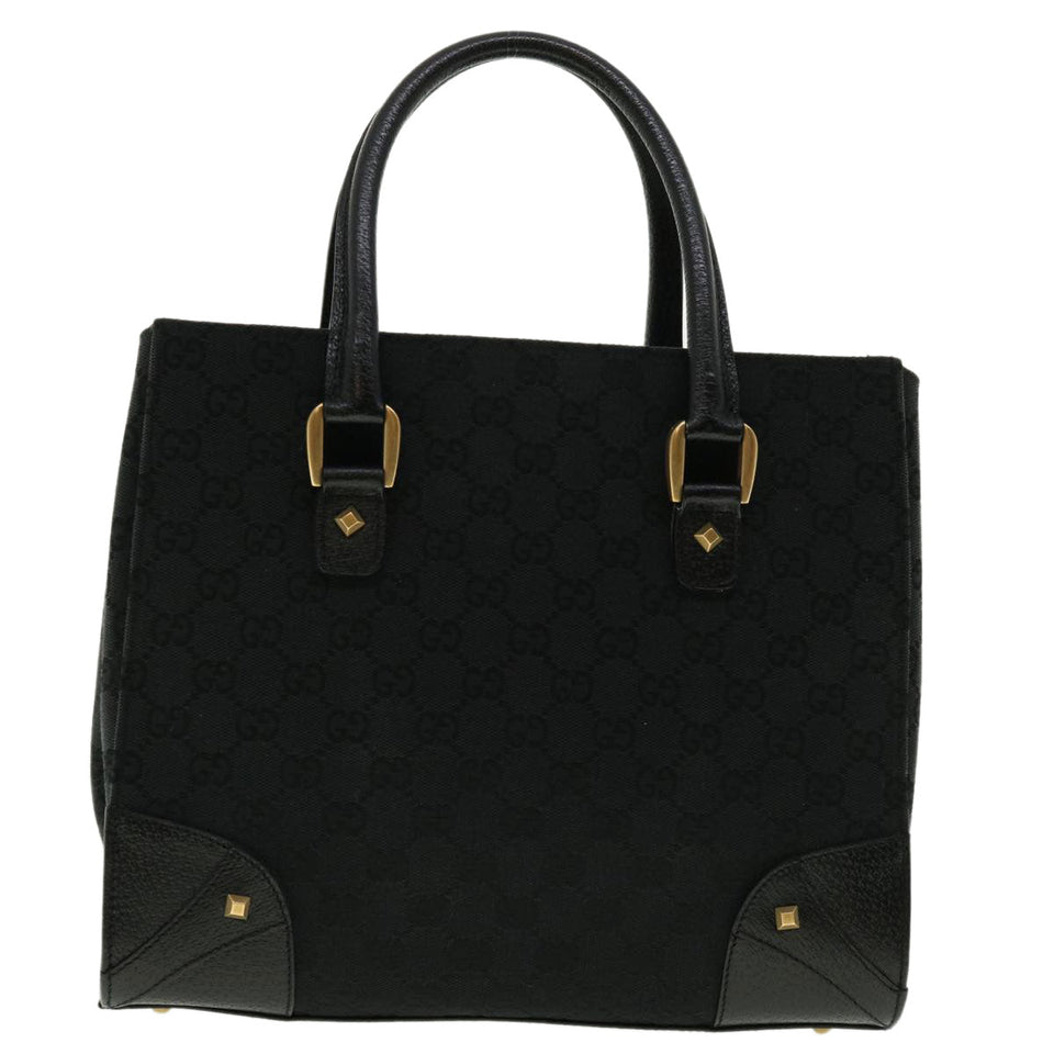 Gucci GG Canvas Studs Hand Bag Black 120895 ki2824