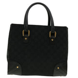 Gucci GG Canvas Studs Hand Bag Black 120895 ki2824