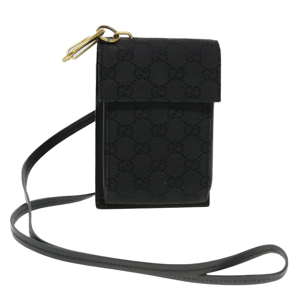 Gucci GG Canvas Shoulder Bag Black 106692 ki2839