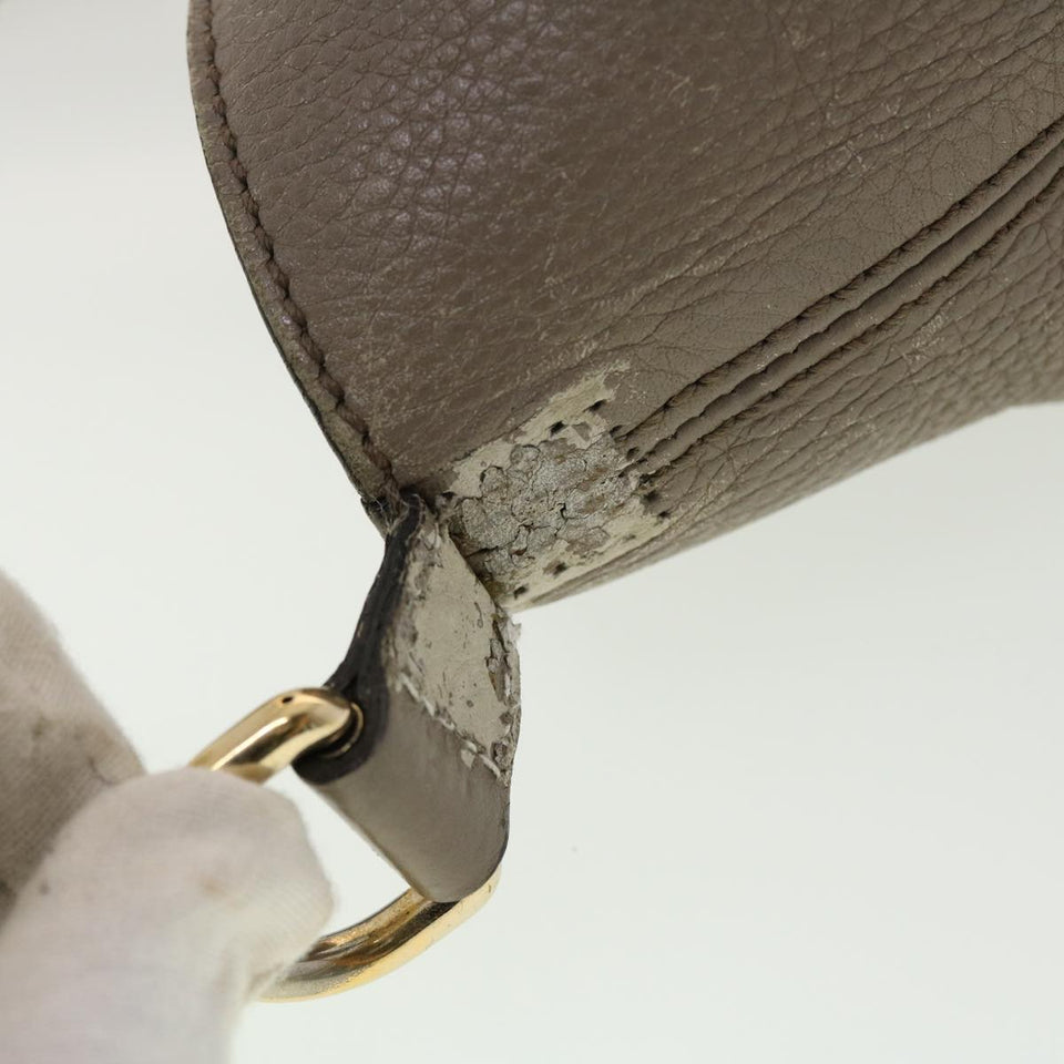 Gucci Hand Bag Leather 2way Gray 282303 ki2849