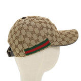 Gucci GG Canvas Web Sherry Line Baseball Cap M 58 Beige 200035 ki2886