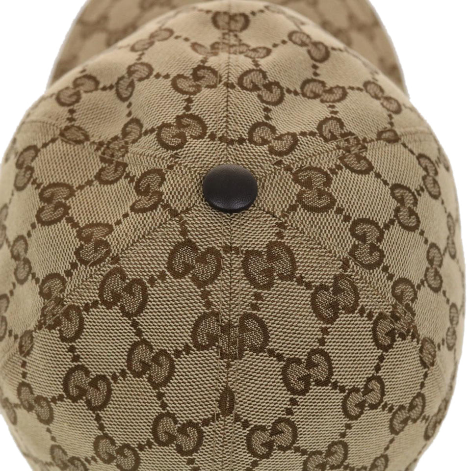 Gucci GG Canvas Web Sherry Line Baseball Cap M 58 Beige 200035 ki2886