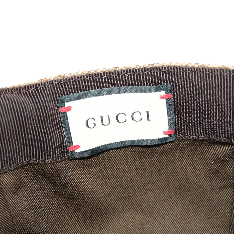 Gucci GG Canvas Web Sherry Line Baseball Cap M 58 Beige 200035 ki2886