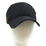 Gucci GG Canvas Web Sherry Line Cap L Black Red Green 200035 ki2898