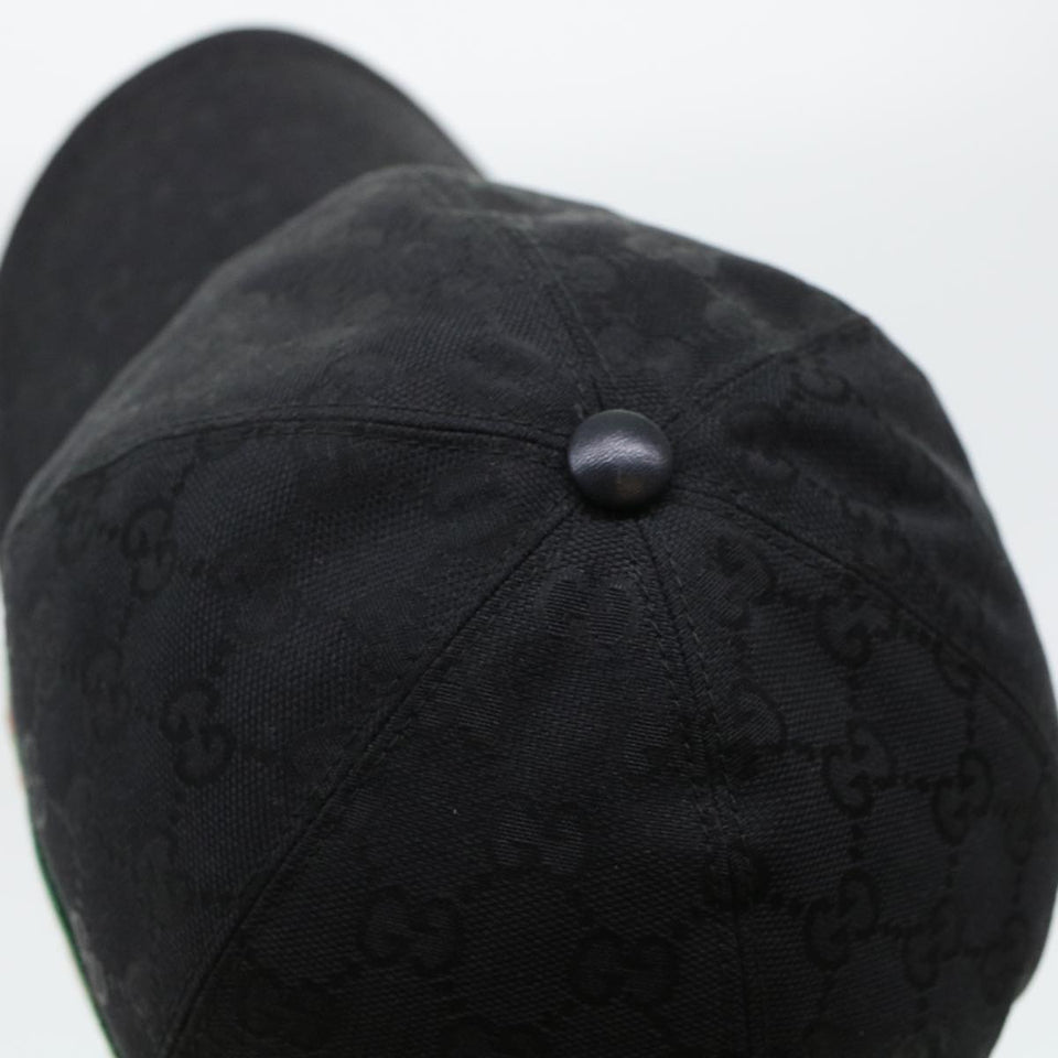 Gucci GG Canvas Web Sherry Line Cap L Black Red Green 200035 ki2898