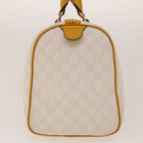 Gucci GG Canvas Boston Bag PVC Leather White Yellow 193603 ki2920