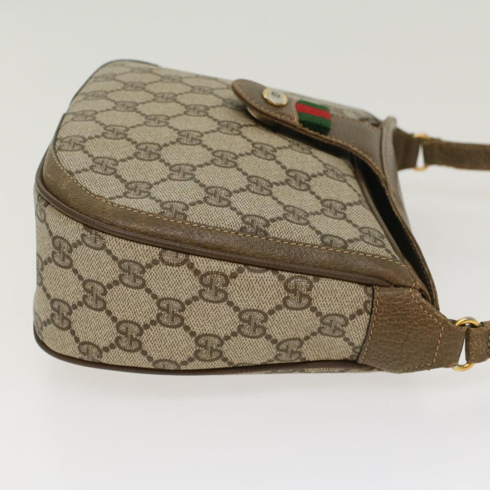 Gucci GG Canvas Web Sherry Line Shoulder Bag Beige Red Green ki2935