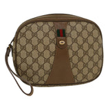 Gucci GG Canvas Web Sherry Line Clutch Bag Beige Red Green 8901034 ki2937