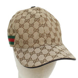 Gucci GG Canvas Web Sherry Line Cap L Beige Red Green 200035 ki2941