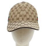 Gucci GG Canvas Web Sherry Line Cap L Beige Red Green 200035 ki2941